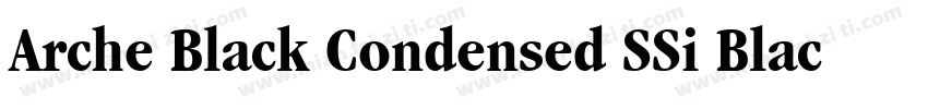 Arche Black Condensed SSi Black Con字体转换